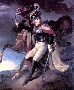 Coracero herido saliendo de la batalla (1814).